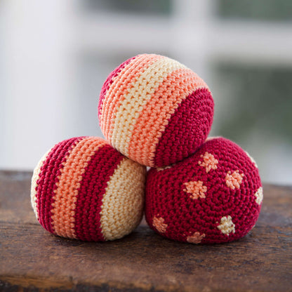Aunt Lydia's Crochet Three Tangy Juggling Balls Crochet Toy made in Aunt Lydia's Fashion Crochet Thread yarn