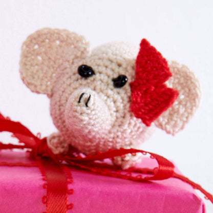 Aunt Lydia Crochet Micro Elephant Crochet Toy made in Aunt Lydia's Classic Crochet yarn