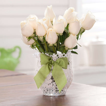 Aunt Lydia's Crochet Doily-ed Vase Crochet Interior Décor made in Aunt Lydia's Classic Crochet Thread yarn