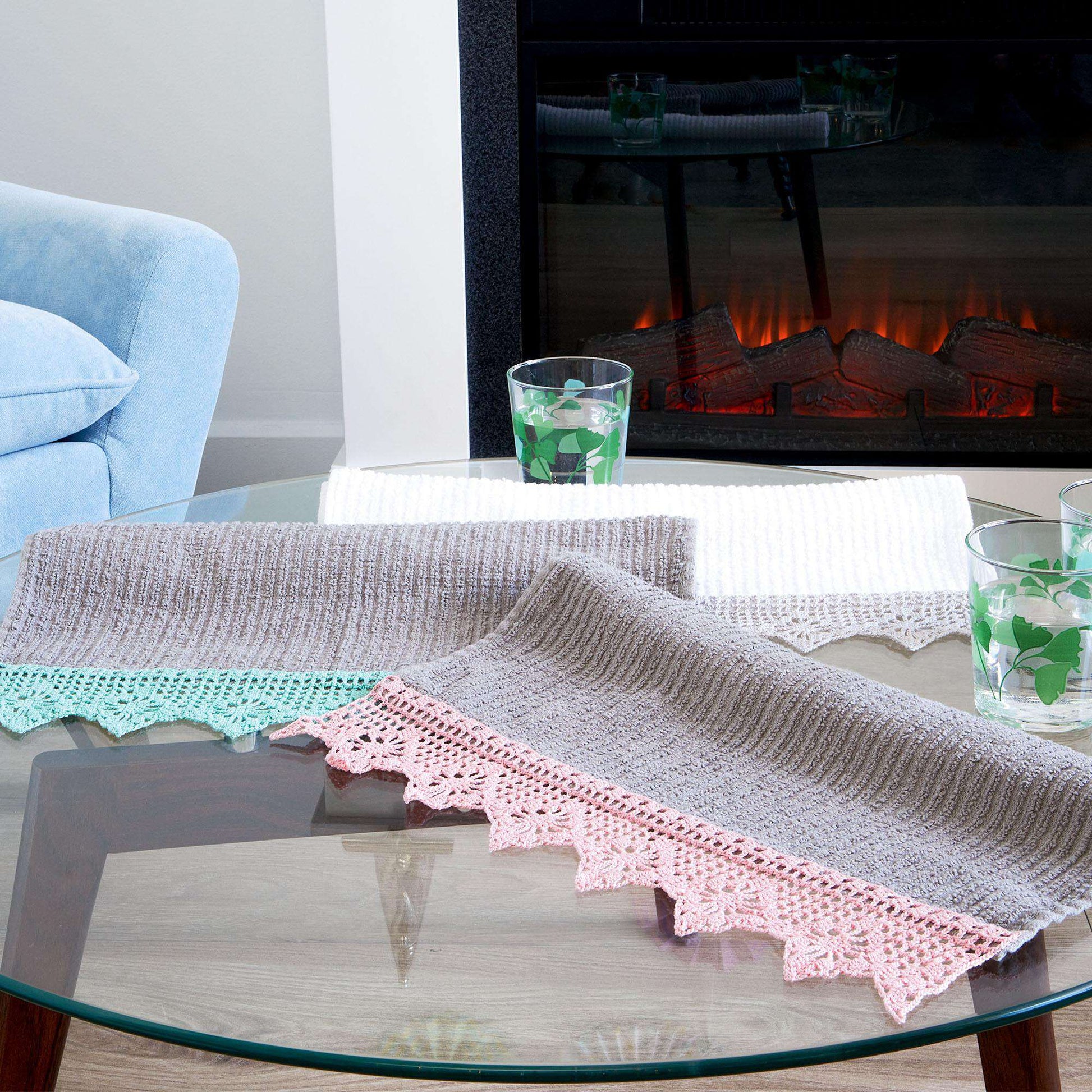 Free Aunt Crochet Lydia Lace Edged Towels Pattern