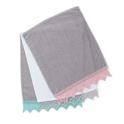 Aunt Lydia Crochet Lace Edged Towels Crochet Towel made in Aunt Lydia's Classic Crochet yarn