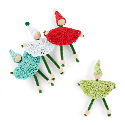 Aunt Lydia Crochet Tree Elves Crochet Accessory made in Aunt Lydia's Classic Crochet yarn
