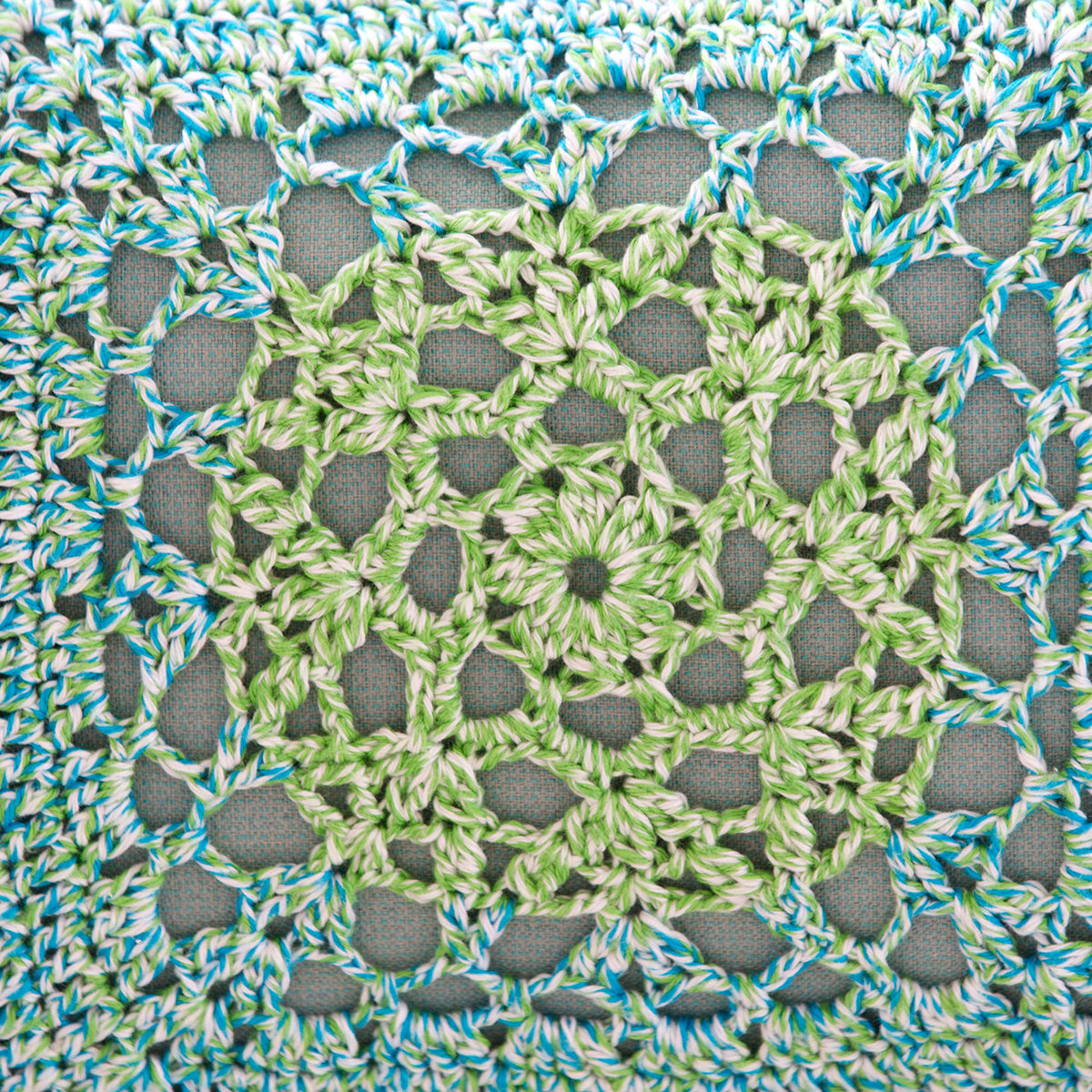 Crochet Pillow made in Aunt Lydia's Baker's Cotton yarn