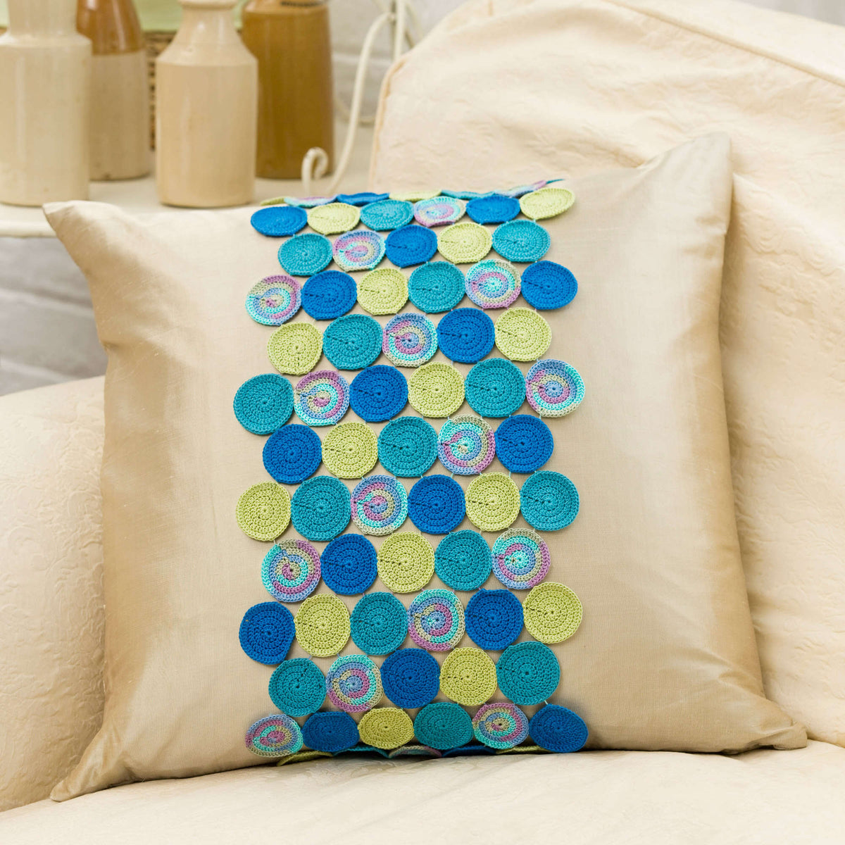 Crochet Pillow made in Aunt Lydia's Classic Crochet Thread yarn