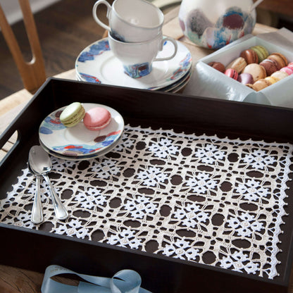 Aunt Lydia's Crochet Vanessa Tray Doily Crochet Kitchen Décor made in Aunt Lydia's Classic Crochet Thread yarn