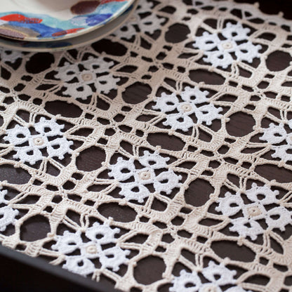 Aunt Lydia's Crochet Vanessa Tray Doily Crochet Kitchen Décor made in Aunt Lydia's Classic Crochet Thread yarn