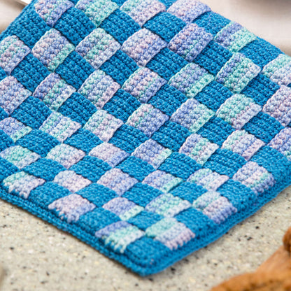 Aunt Lydia's Crochet Checkered Hot Pad Crochet Kitchen Décor made in Aunt Lydia's Classic Crochet Thread yarn