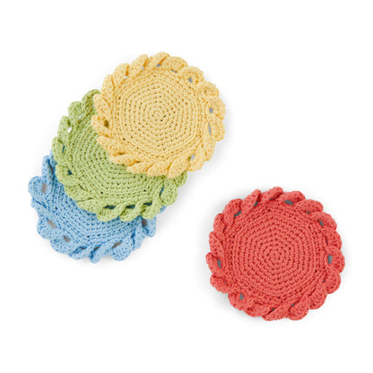 Aunt Lydia Reverse Wave Coaster Crochet Coaster made in Aunt Lydia's Classic Crochet yarn