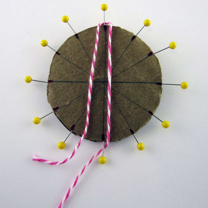 Aunt Lydia's Craft Loop Flower Trim Craft Accessory made in Aunt Lydia's Baker's Cotton yarn