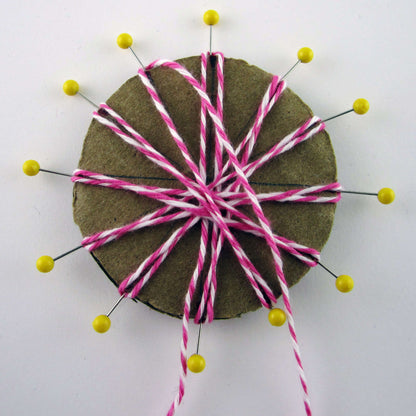 Aunt Lydia's Craft Loop Flower Trim Craft Accessory made in Aunt Lydia's Baker's Cotton yarn