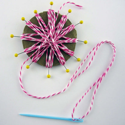 Aunt Lydia's Craft Loop Flower Trim Craft Accessory made in Aunt Lydia's Baker's Cotton yarn