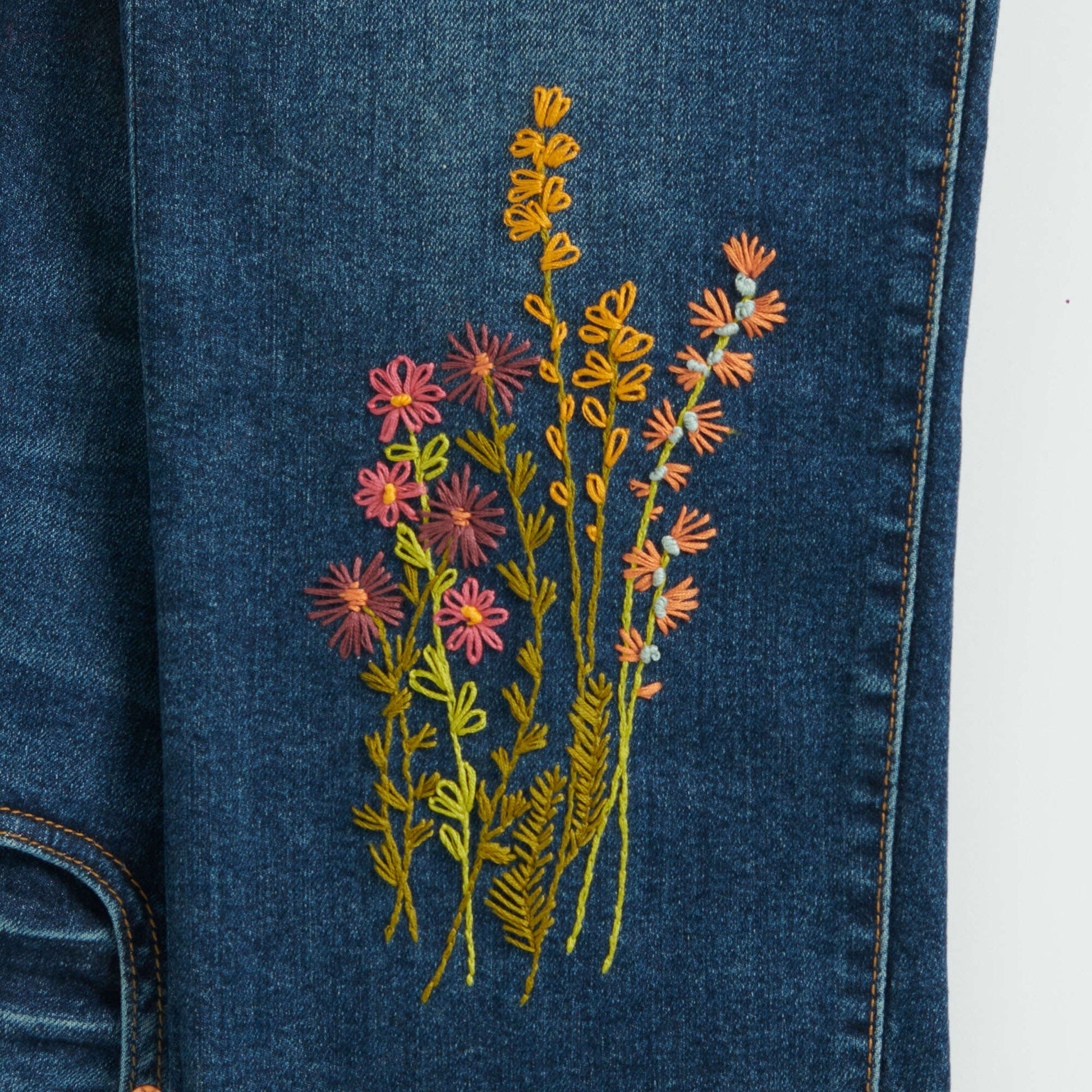 Anchor Hand Embroidery On Jeans Pattern