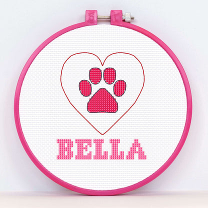 Anchor Embroidery Fur Baby Pink Paw Print Embroidery Accessory made in Anchor Embroidery Floss Spools yarn