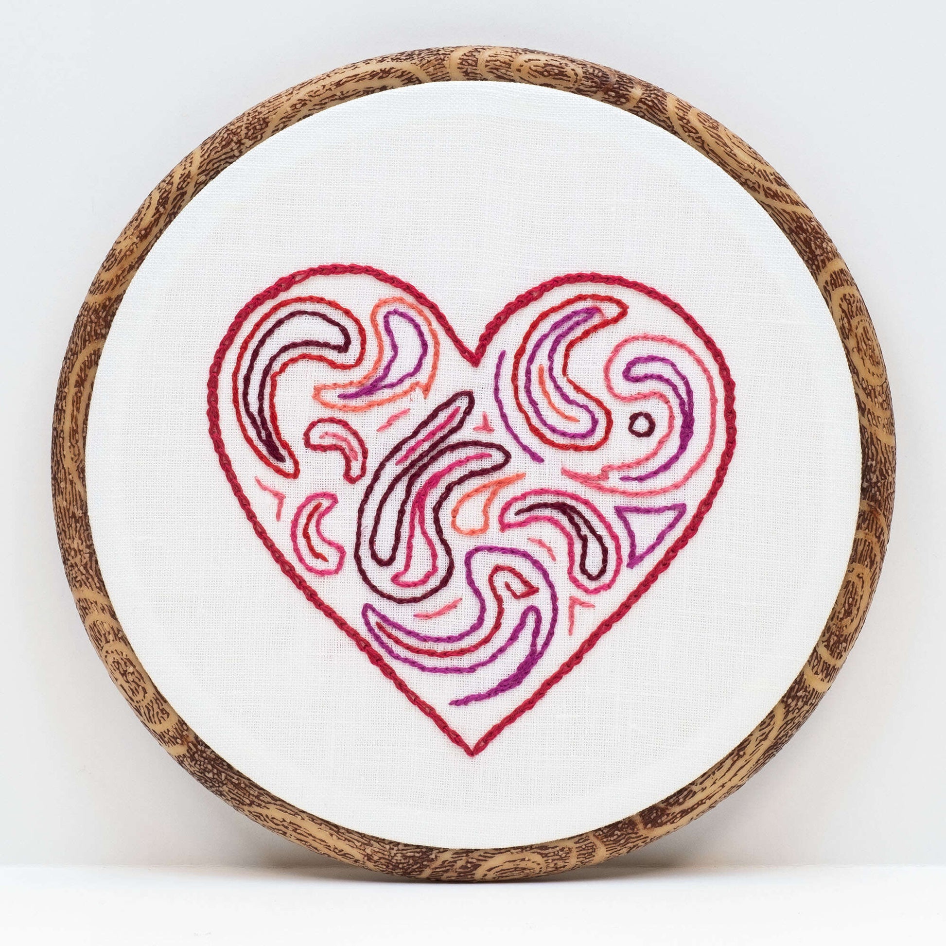Anchor Swirling Heart Embroidery Design Pattern
