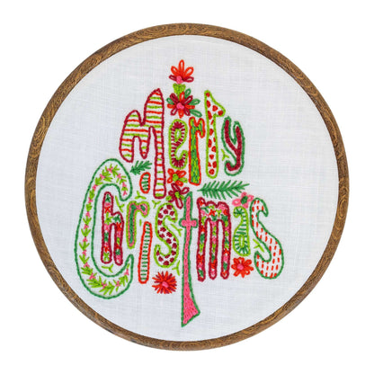 Anchor Merry Christmas Tree Embroidery Design Embroidery Design made in Anchor Embroidery Floss Spools yarn