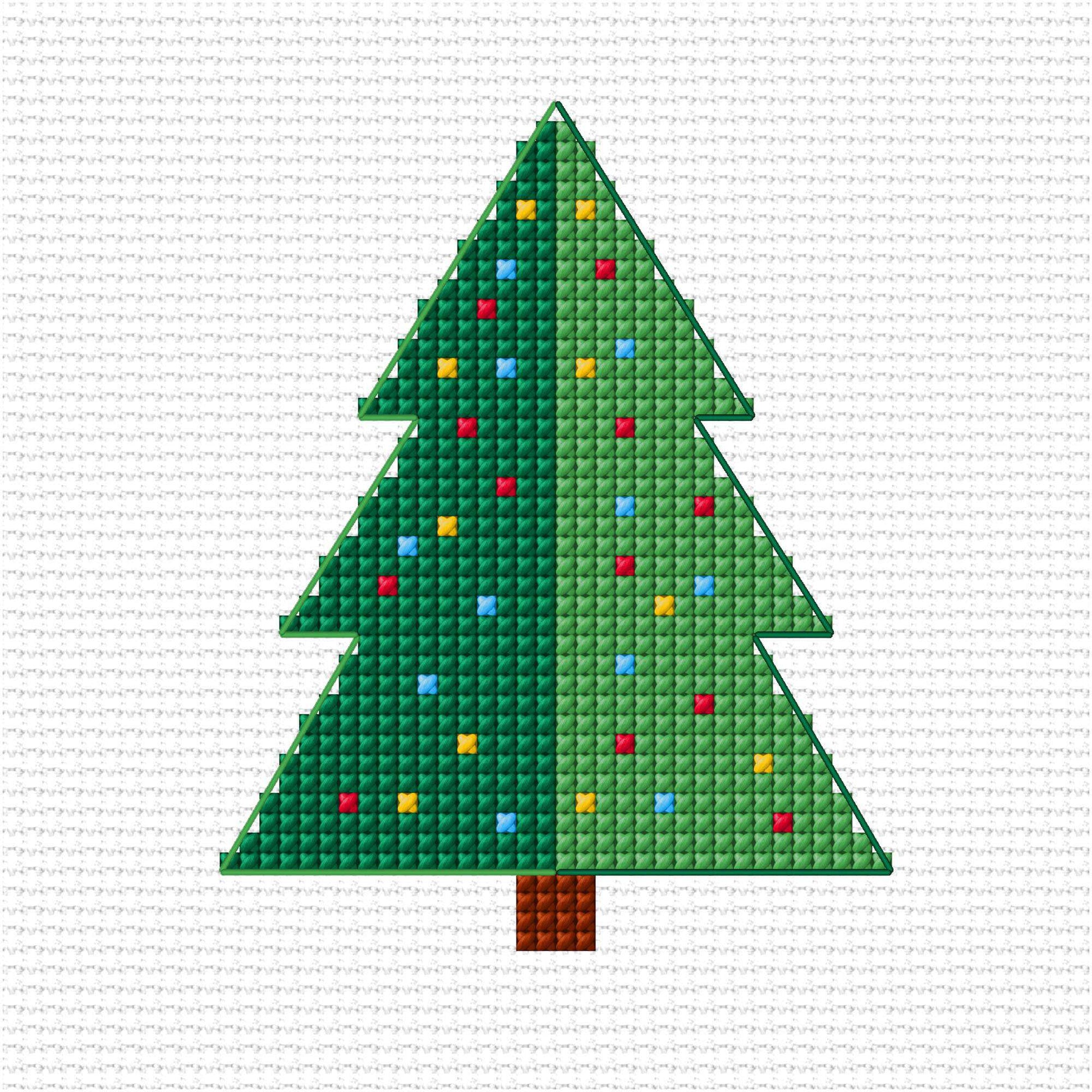 Free Anchor Embroidery Christmas Tree Cross Stitch Pattern