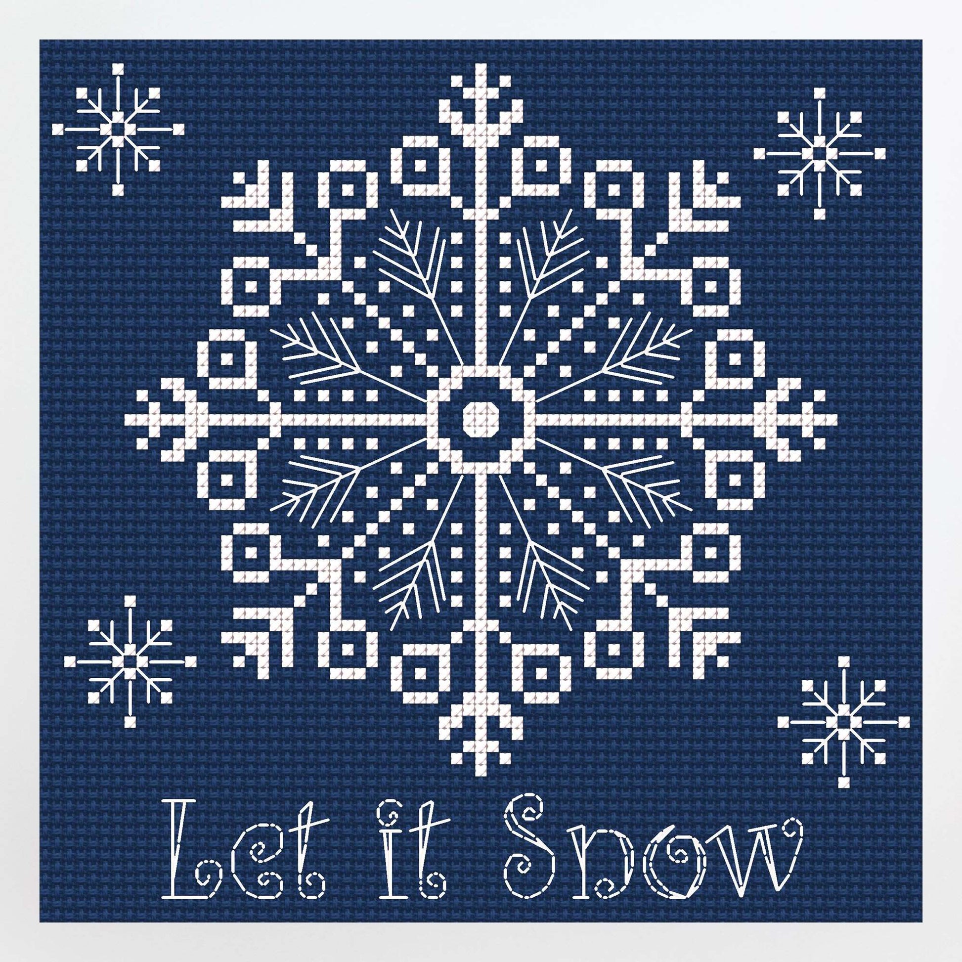 Free Anchor Let It Snow Cross Stitch Embroidery Pattern
