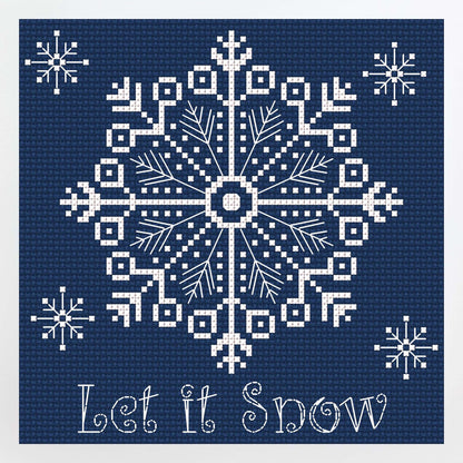Anchor Embroidery Let It Snow Cross Stitch Embroidery Design made in Anchor Embroidery Floss Spools yarn