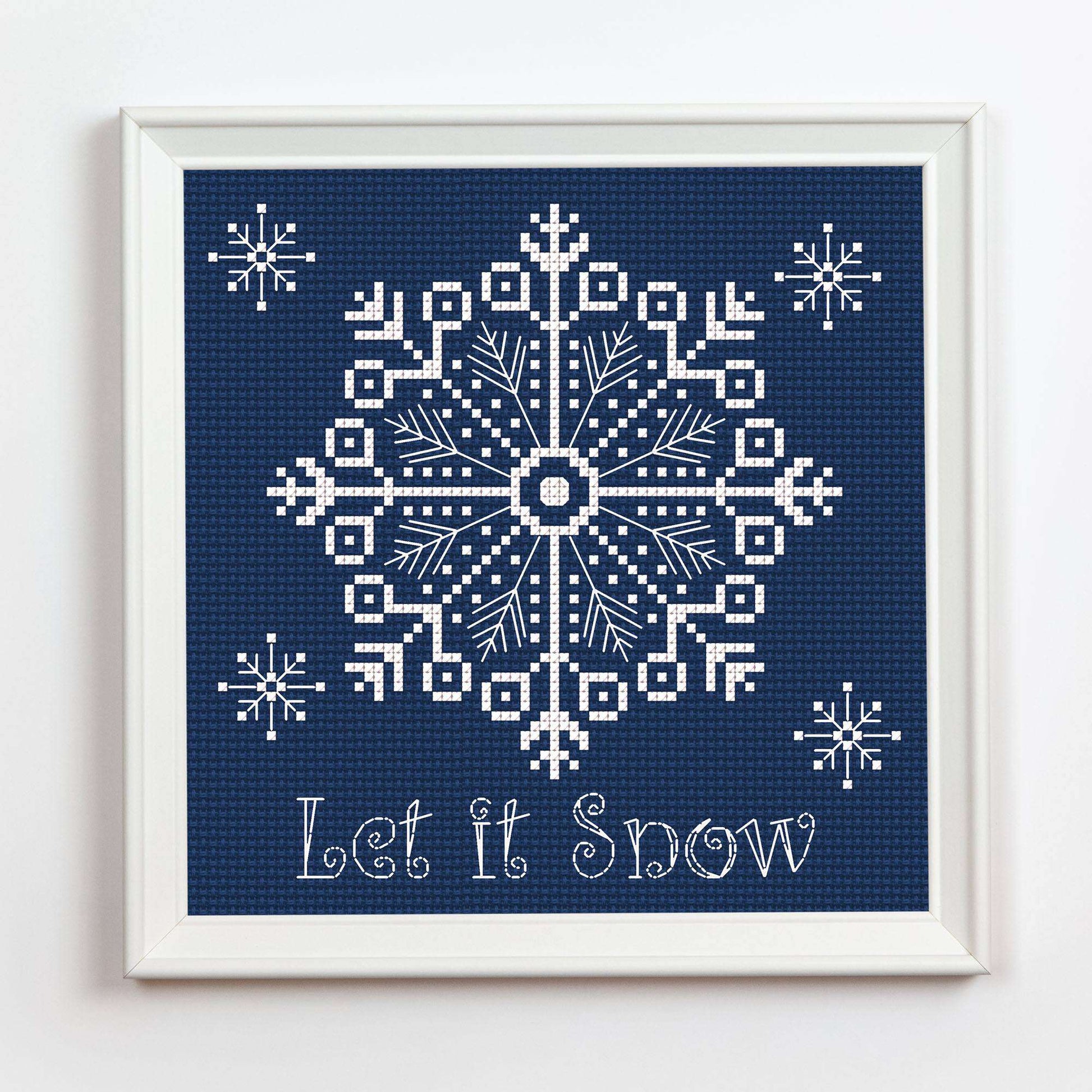 Free Anchor Embroidery Let It Snow Cross Stitch Pattern