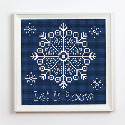 Anchor Embroidery Let It Snow Cross Stitch Embroidery Design made in Anchor Embroidery Floss Spools yarn
