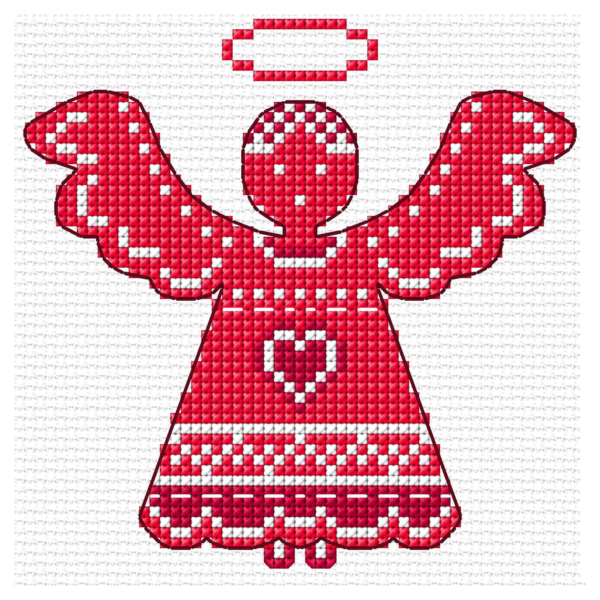 Free Anchor Angel Cross Stitch Design Embroidery Pattern