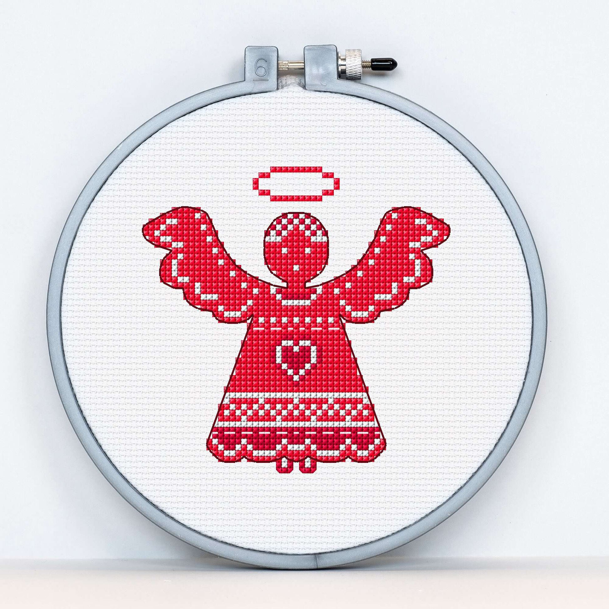 Free Anchor Angel Cross Stitch Design Embroidery Pattern