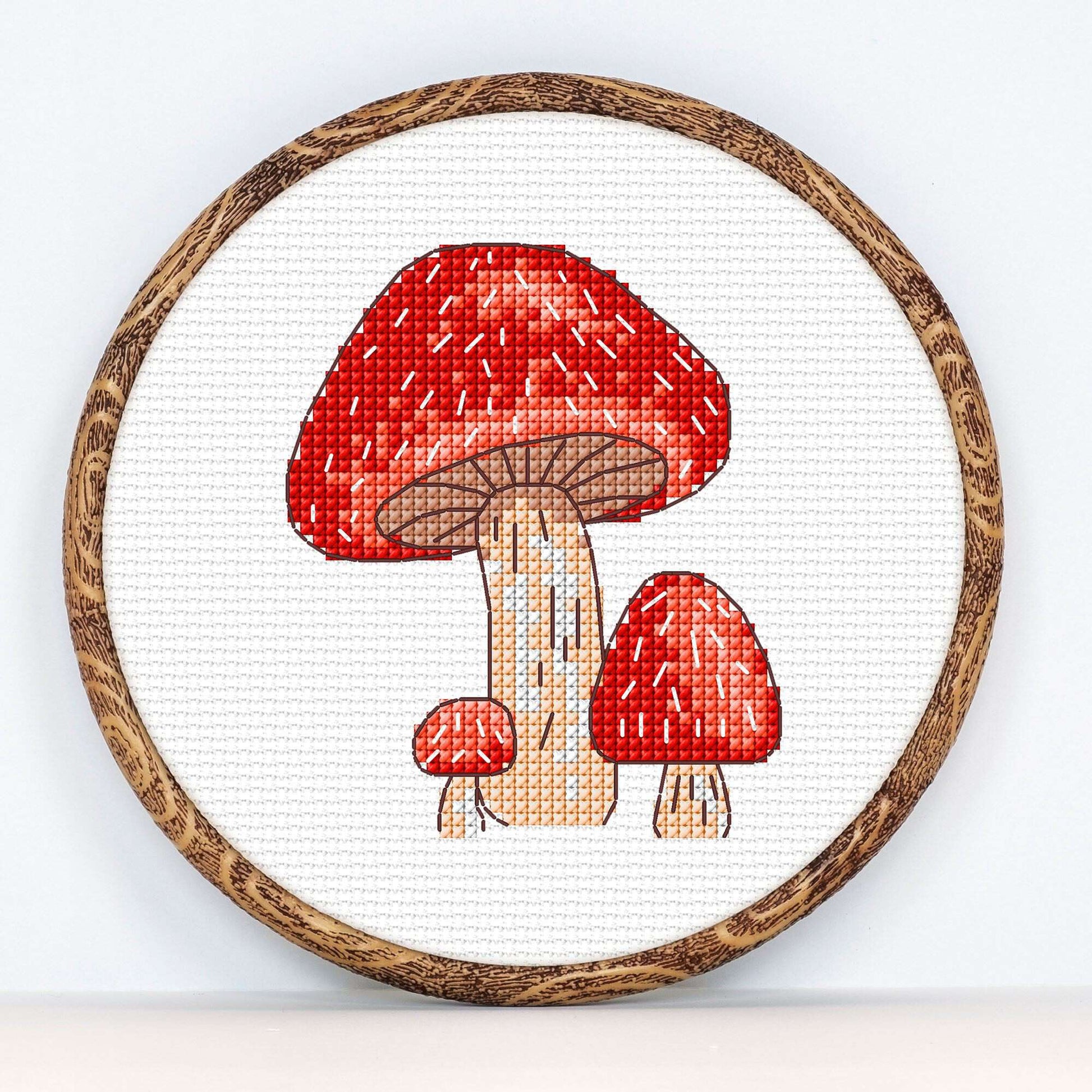 Free Anchor Mushroom Cross Stitch Design Embroidery Pattern