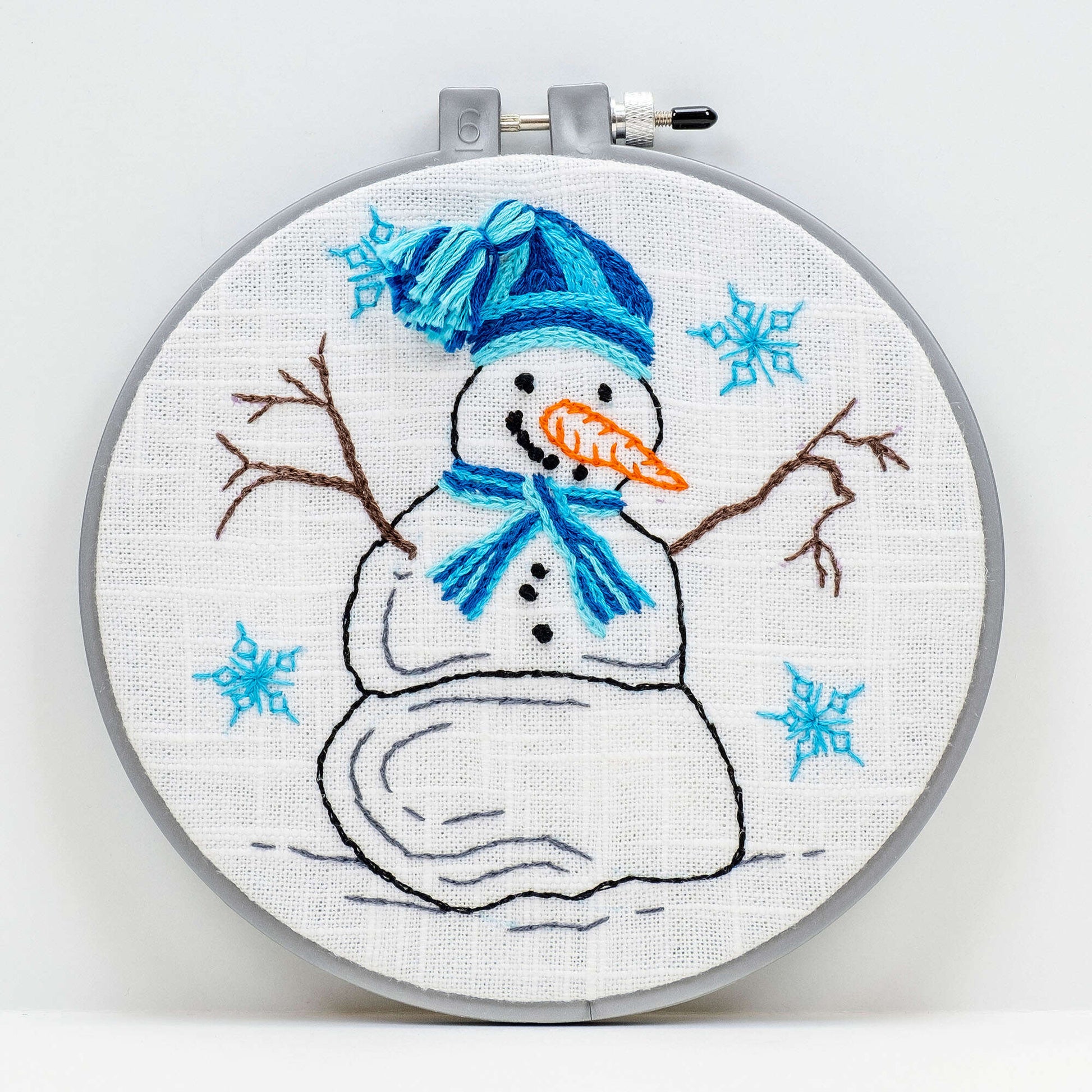 Free Anchor Snowman Hand Embroidery Design Pattern