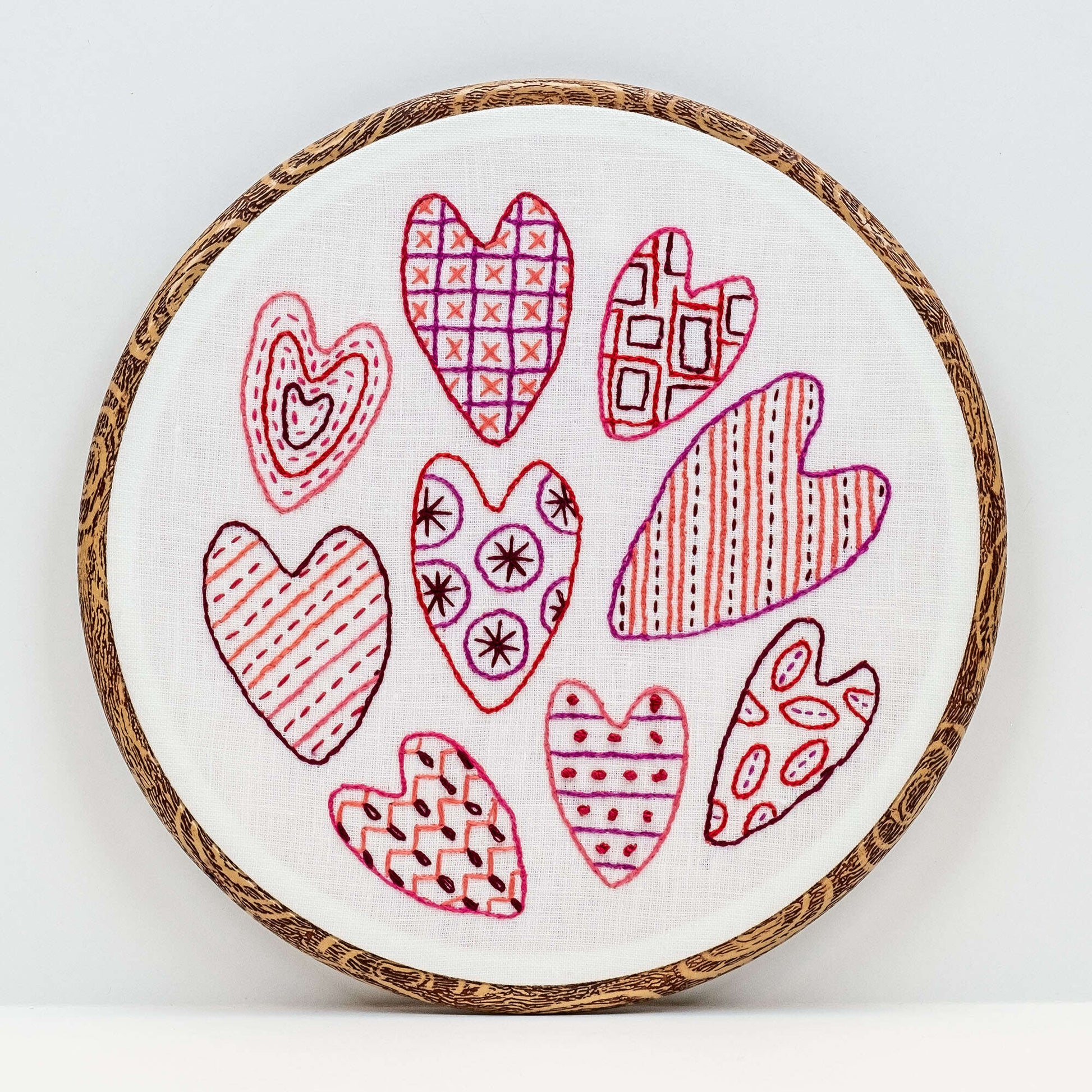 Free Anchor Hoop Of Hearts Embroidery Design Pattern