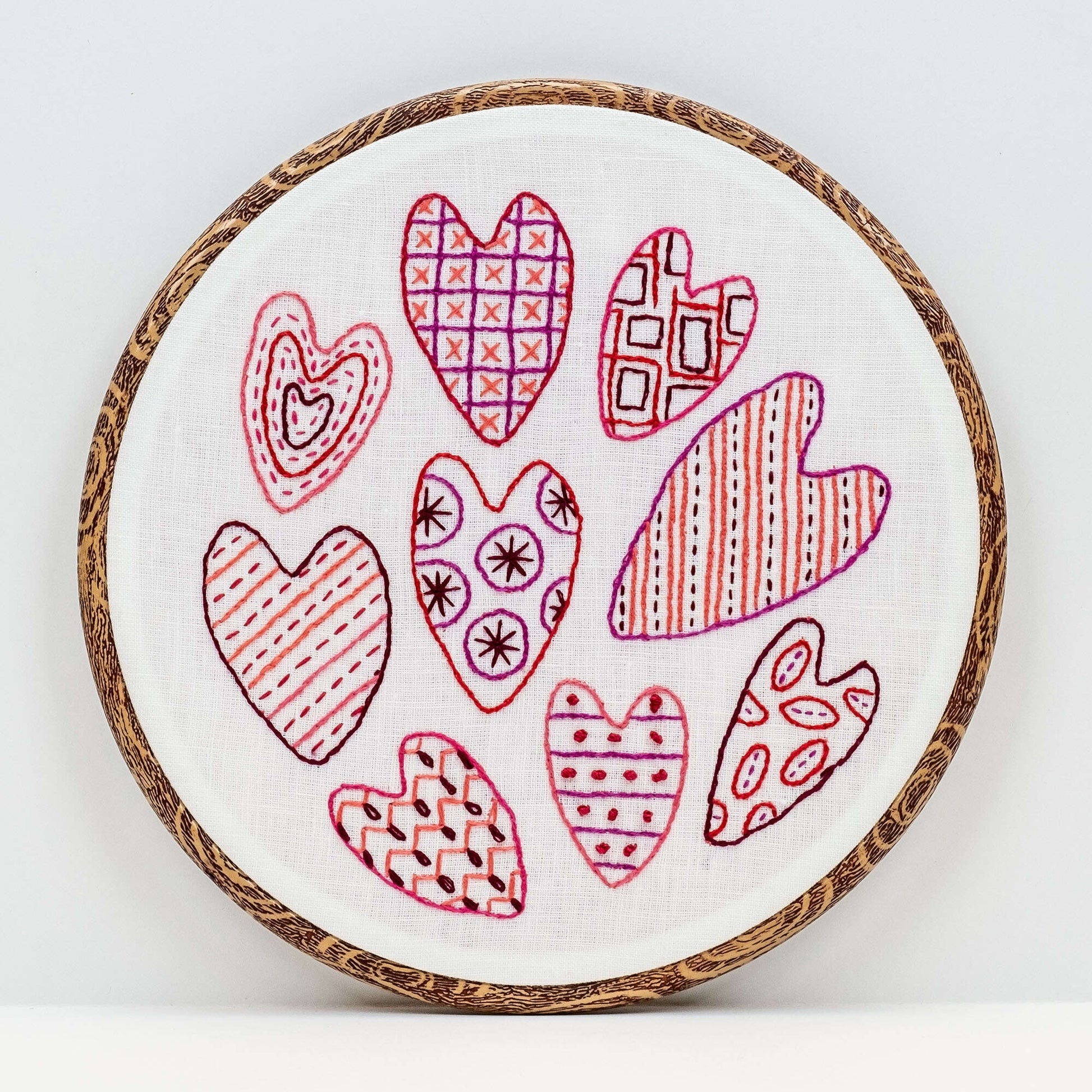 Anchor Hoop of Hearts Embroidery Design