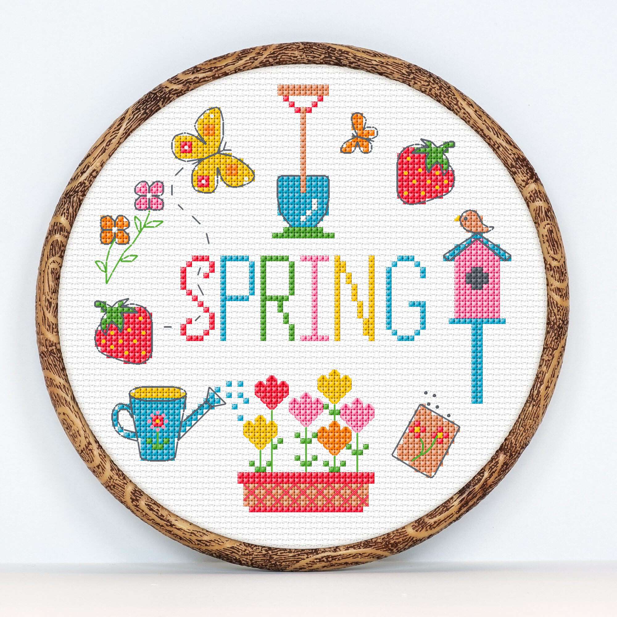 Free Easy Anchor Four Seasons - Spring Cross Stitch Design Embroidery ...