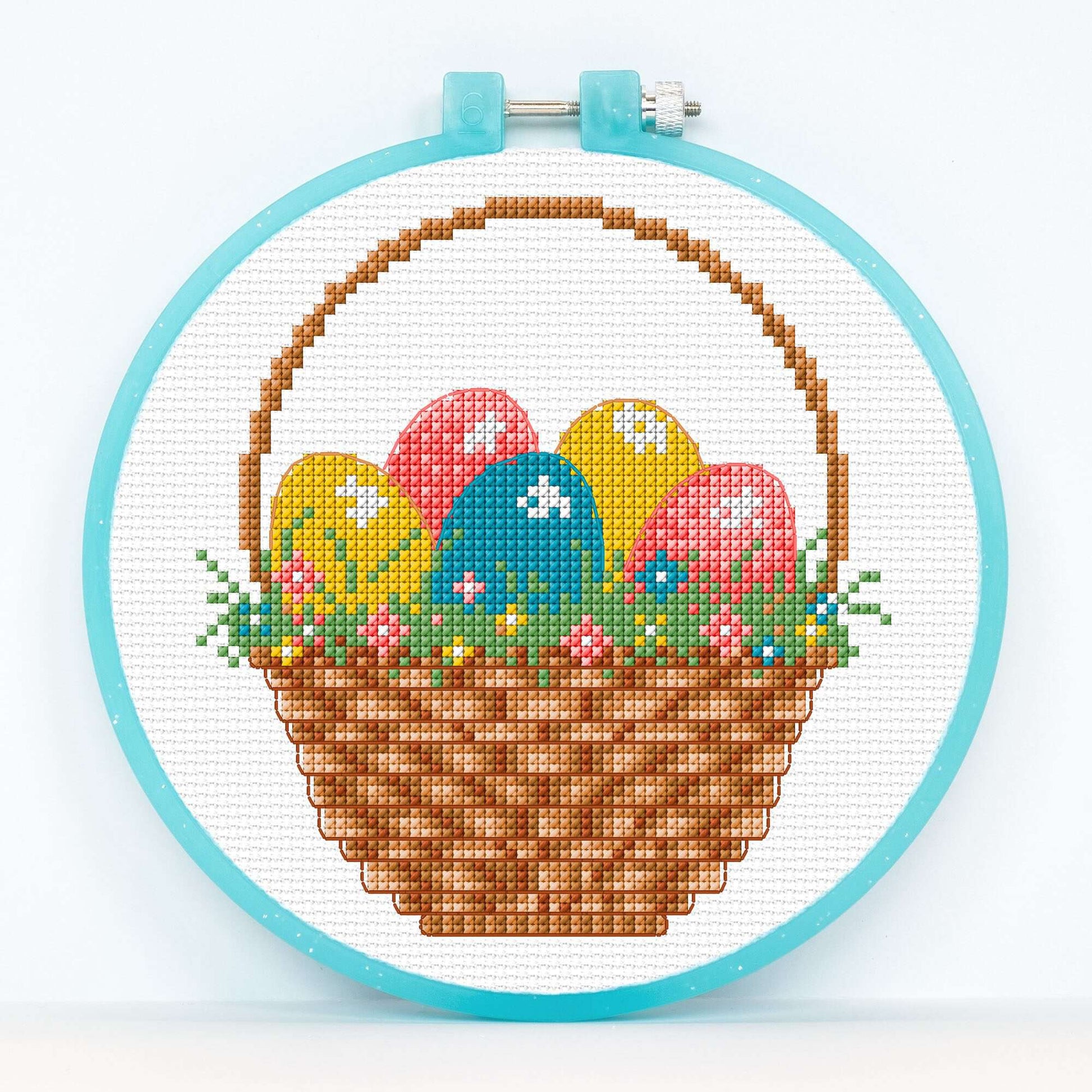 Free Anchor Easter Basket Cross Stitch Design Embroidery Pattern