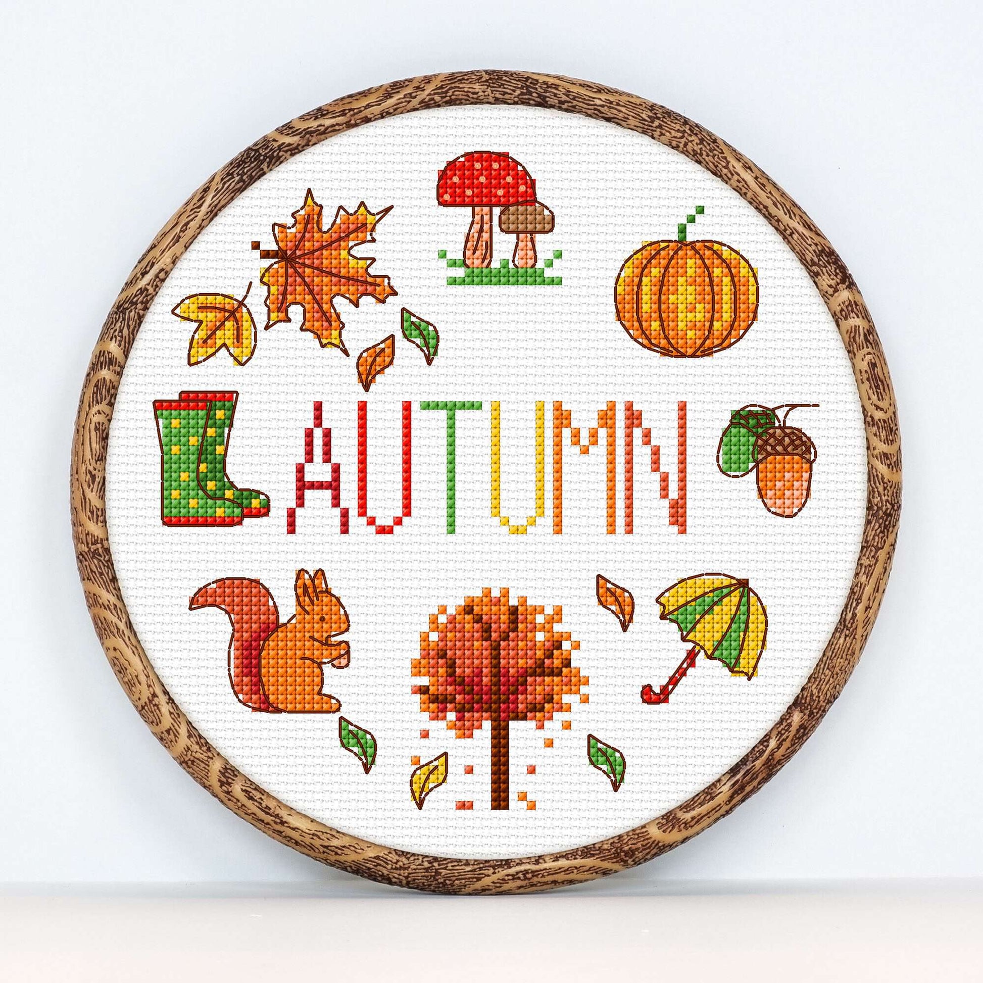 Free Anchor Embroidery Four Seasons - Autumn Cross Stitch Design Pattern