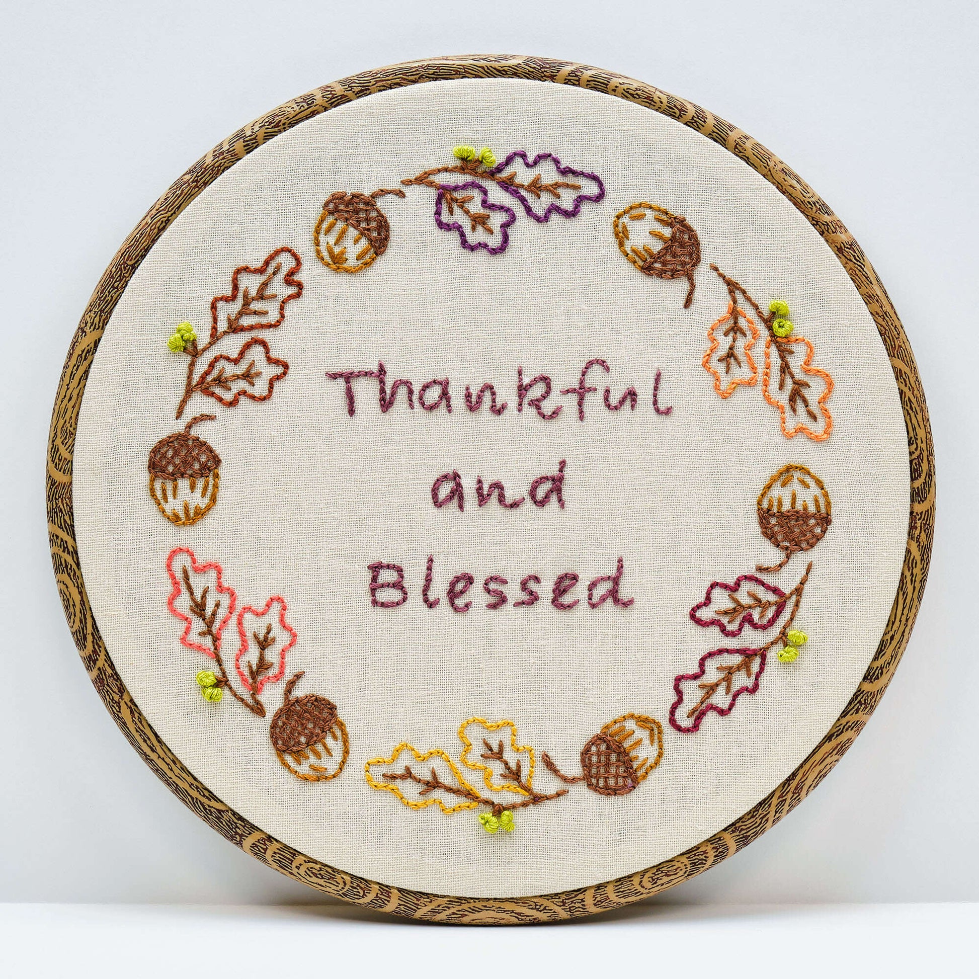 Anchor Thankful Hand Embroidery Design Yarnspirations