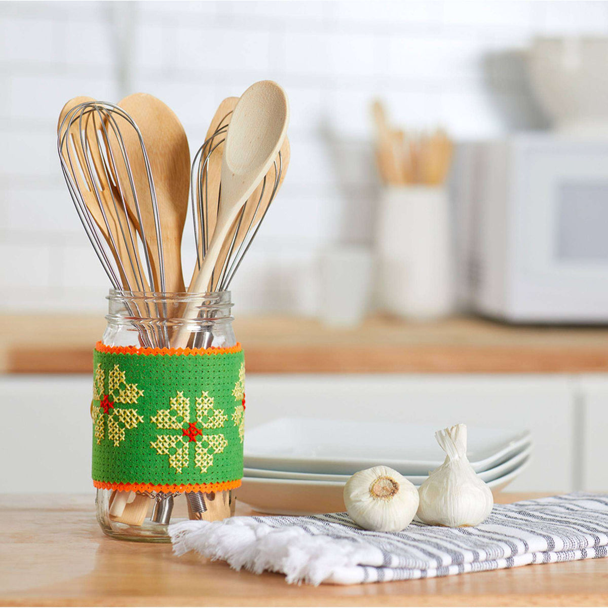 Embroidery Kitchen Décor made in Anchor Stitchable Felt yarn