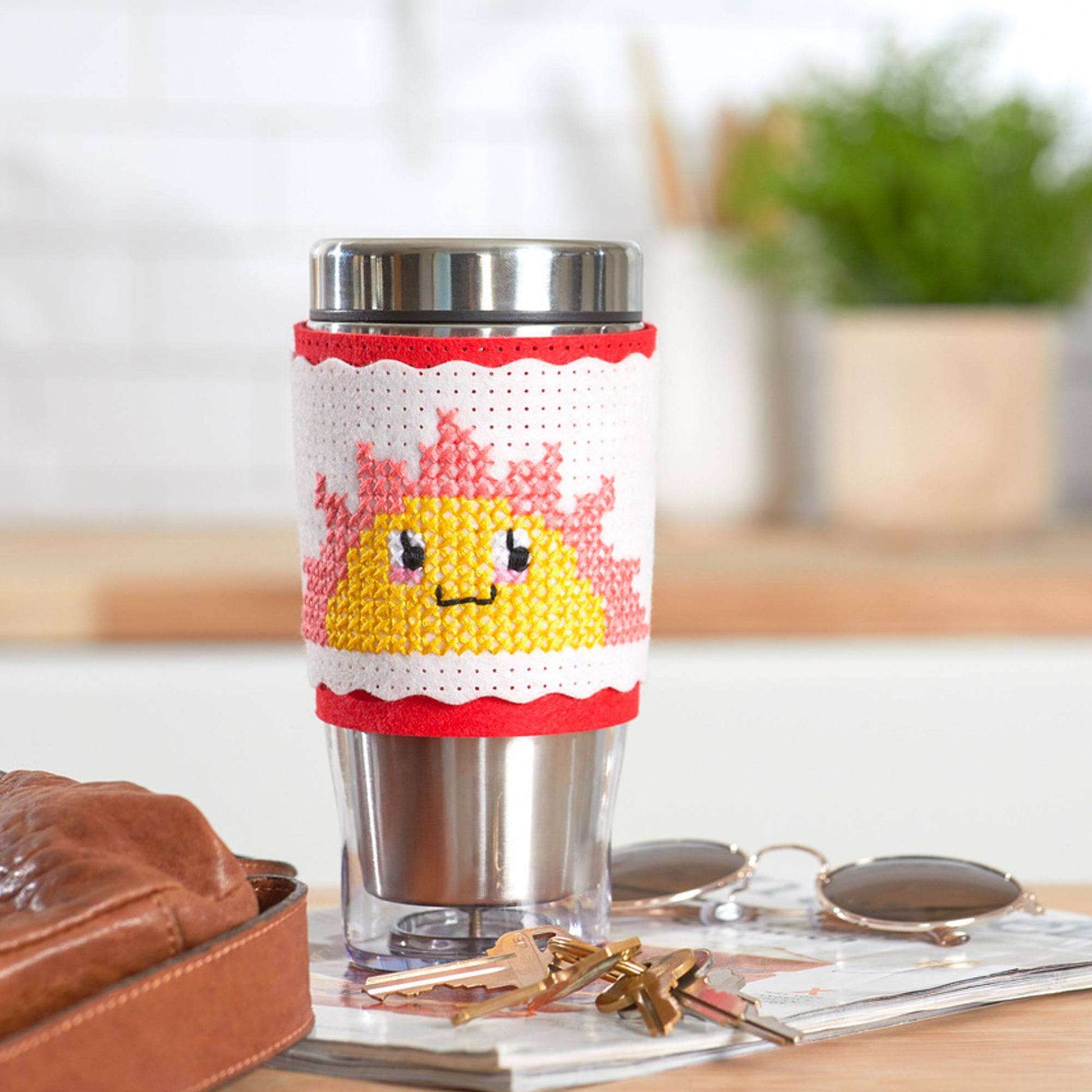 Free Anchor Embroidery Sunshine Cup Cozy Pattern