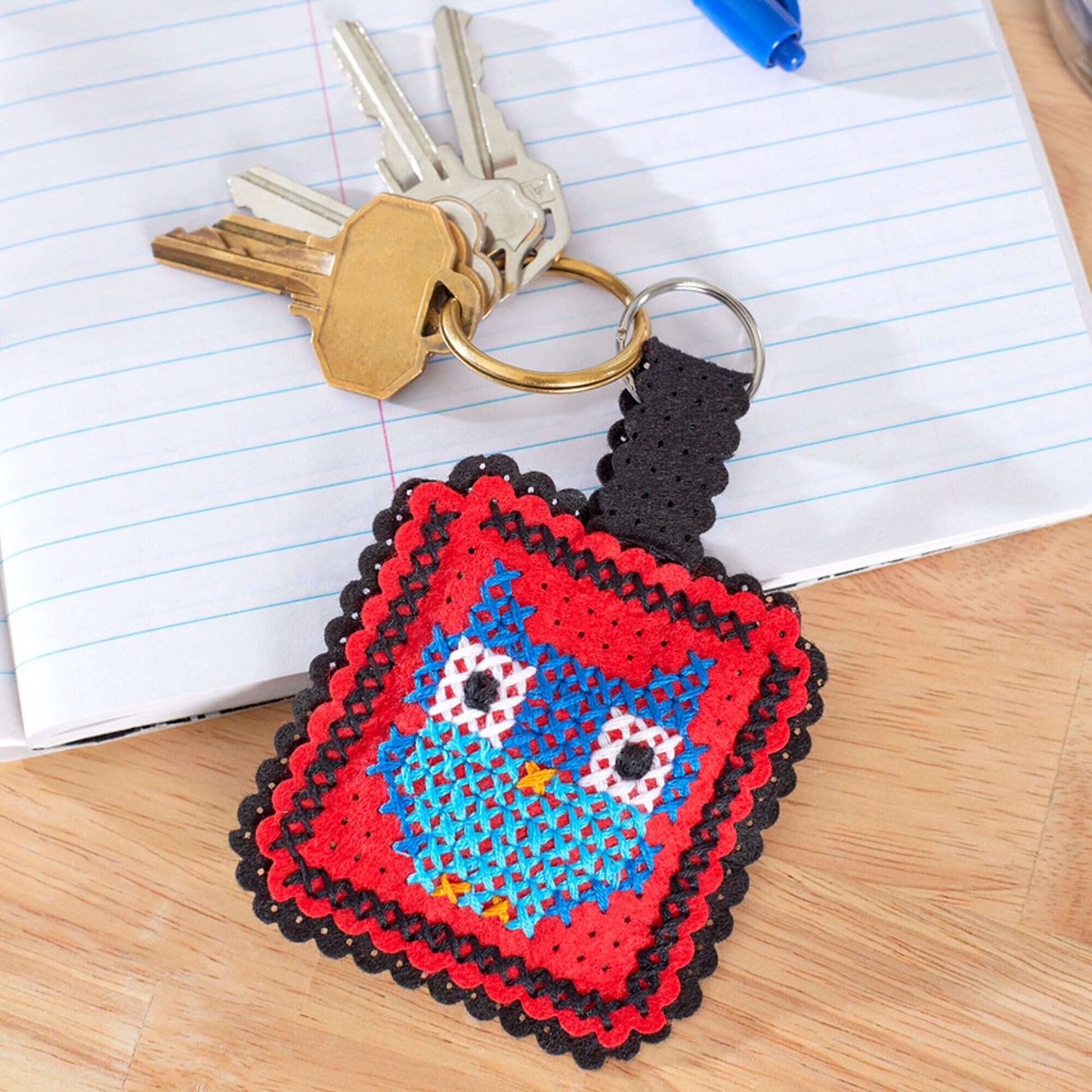 Free Anchor Owl Key Fob Embroidery Pattern