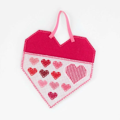 Anchor Craft Valentine Card Holder Craft Gift Wrapping made in Anchor Stitchable Felt yarn