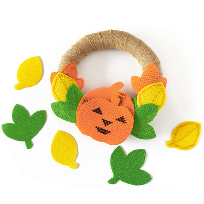Anchor Craft Fall Wreath Craft Wreath made in Anchor Stitchable Felt yarn