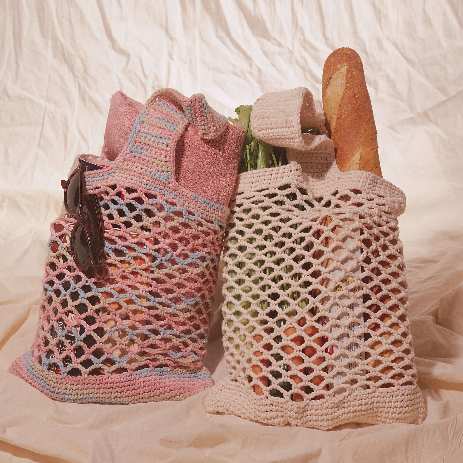 Bernat String Market Bag Crochet Bag made in Bernat Handicrafter Cotton yarn