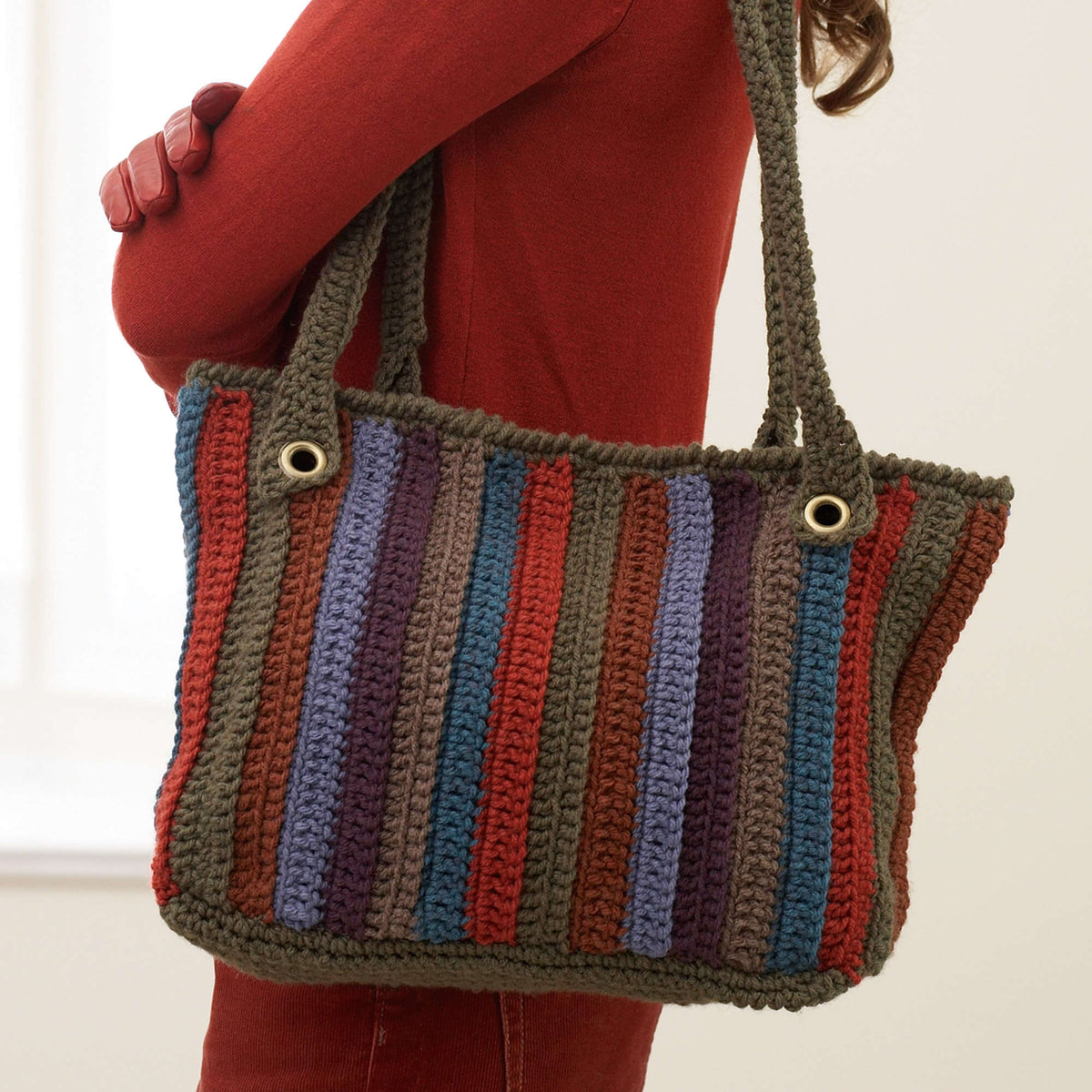 Crochet Bag made in Bernat Super Value yarn
