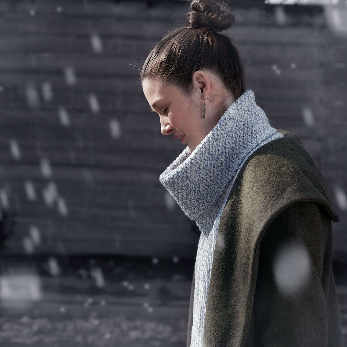 Crochet Cowl made in Bernat Super Value yarn