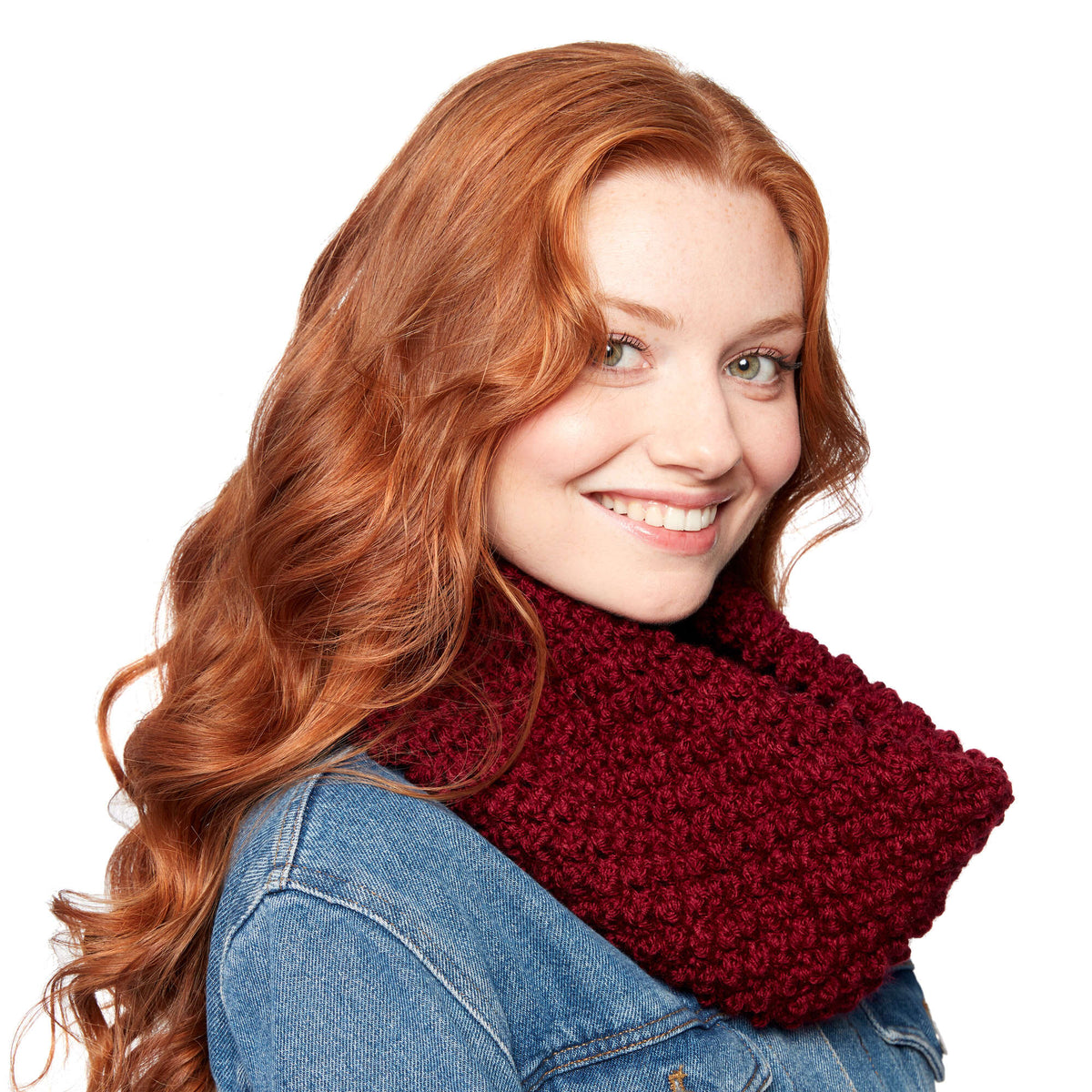 Crochet Cowl made in Bernat Premium yarn