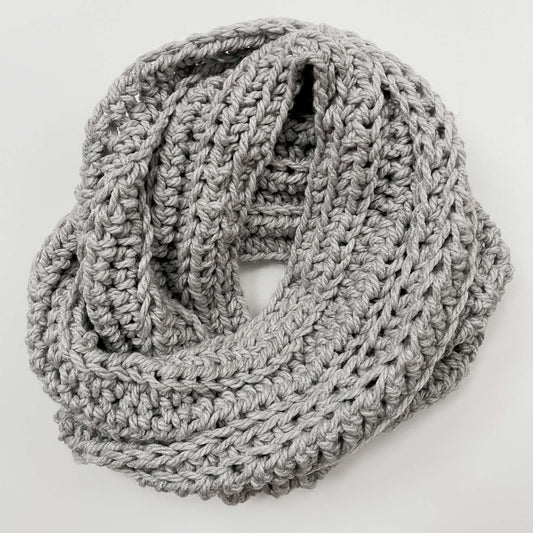 Crochet Cowl made in Bernat Softee Chunky yarn