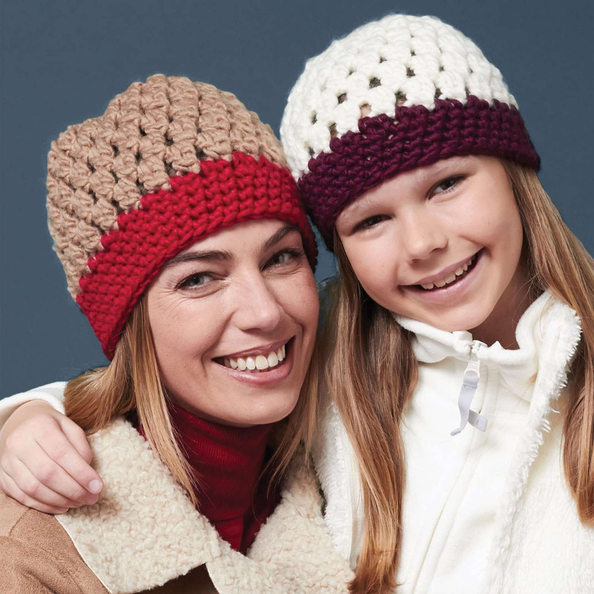 Free Bernat Crochet Cute As Clusters Hats Pattern