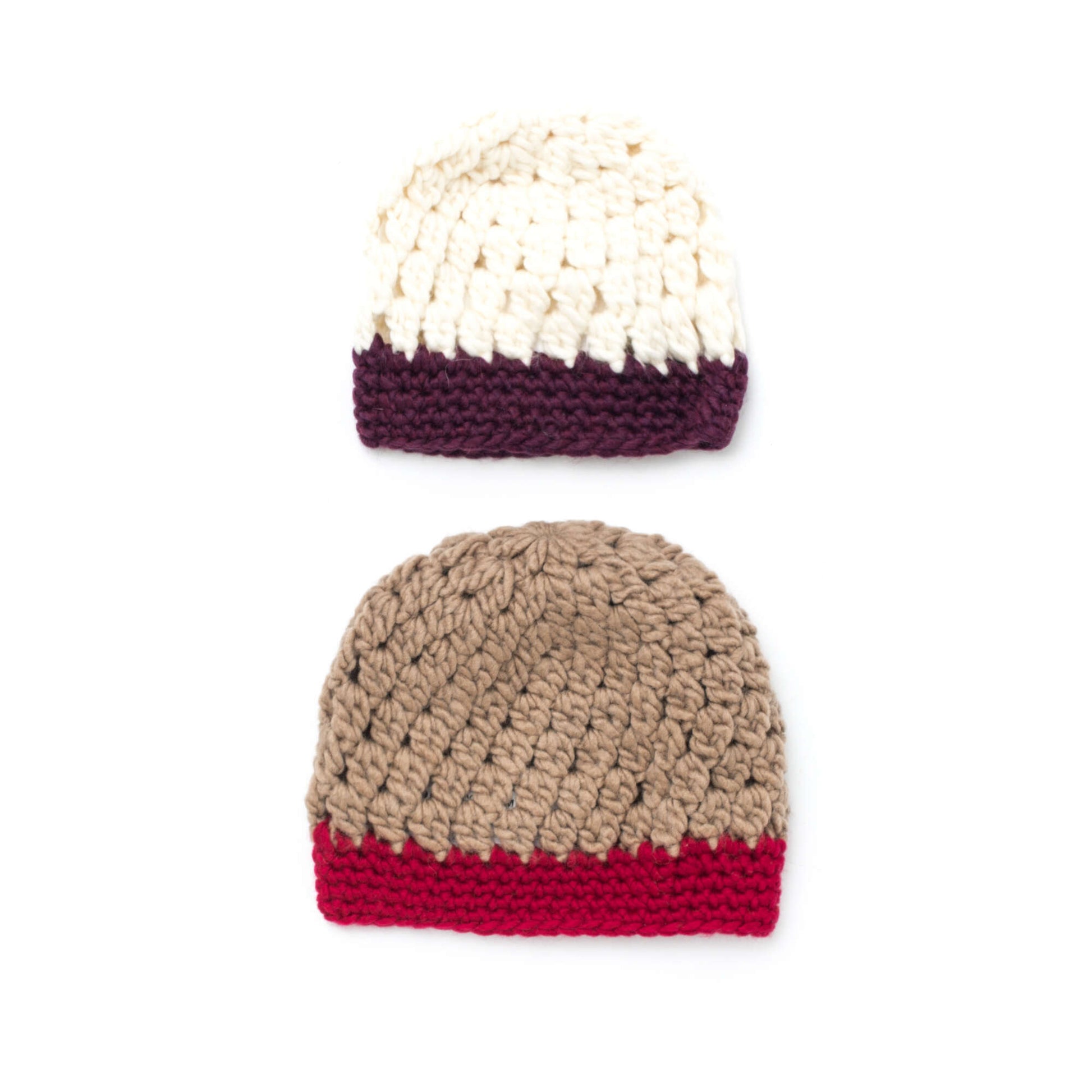 Free Bernat Crochet Cute As Clusters Hats Pattern