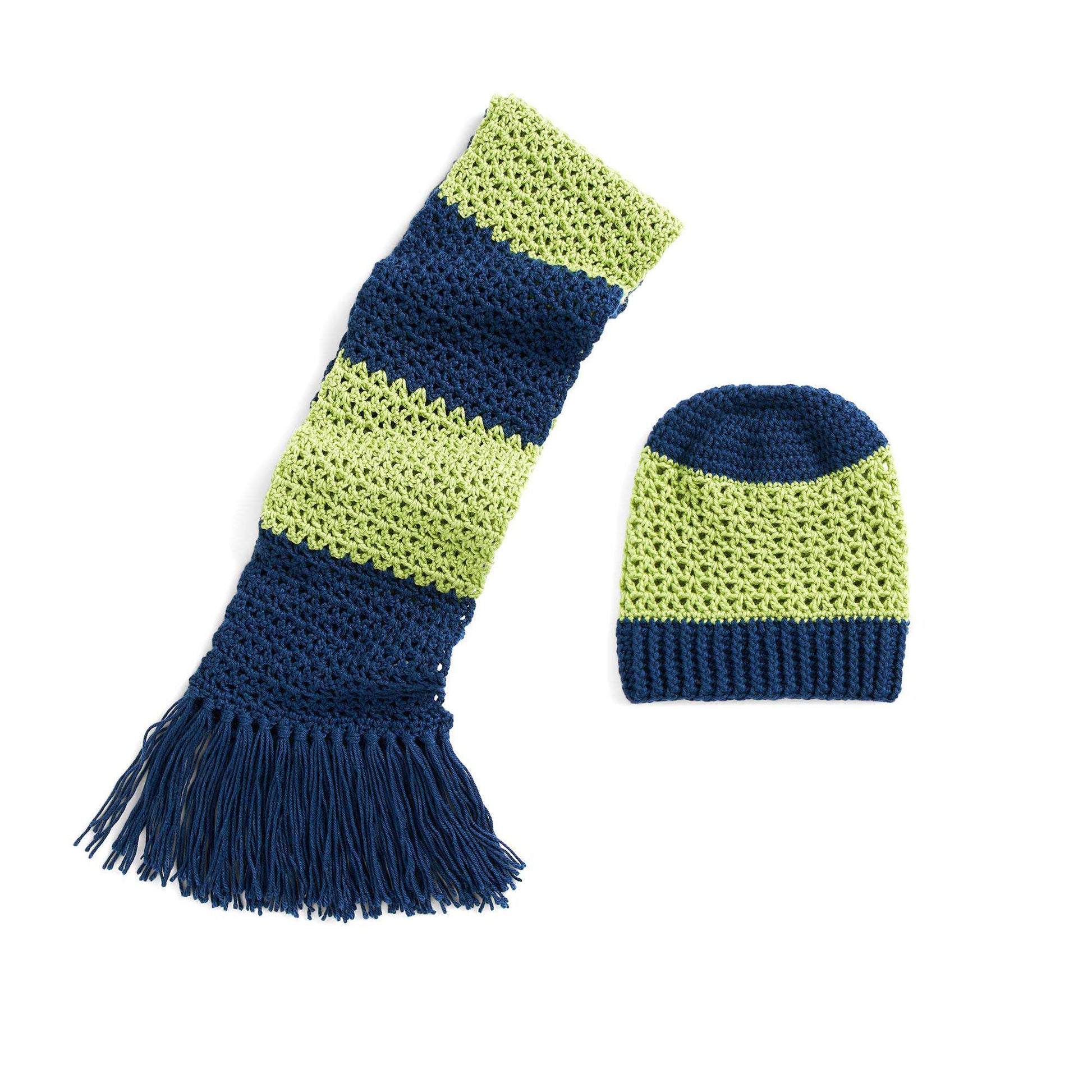 Free Bernat Crochet Hat & Scarf Set Pattern