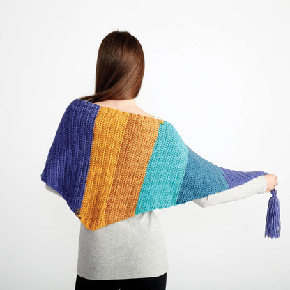 Bernat Crochet Kerchief Scarf Crochet Scarf made in Bernat Pop! yarn