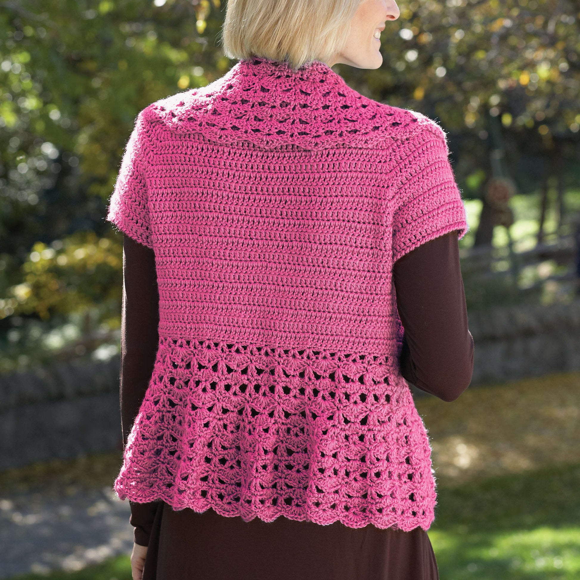 Free Bernat Crochet Vest With Shawl Collar Pattern