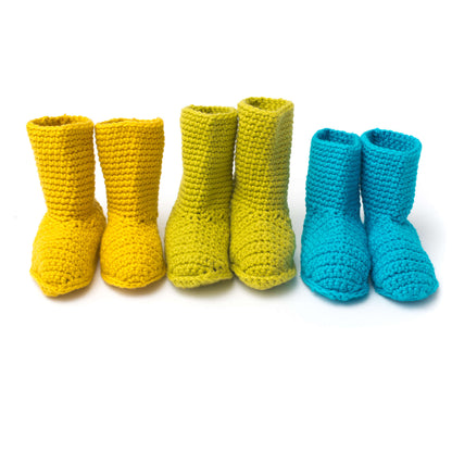 Bernat Crochet Slipper Boots Glowing Gold